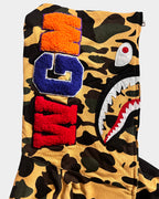BAPE Camo White Green Shark Full Zip Hoodie