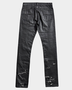 Dior Homme Strip SS04 Distressed Waxed Jeans