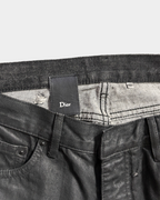 Dior Homme Strip SS04 Distressed Waxed Jeans