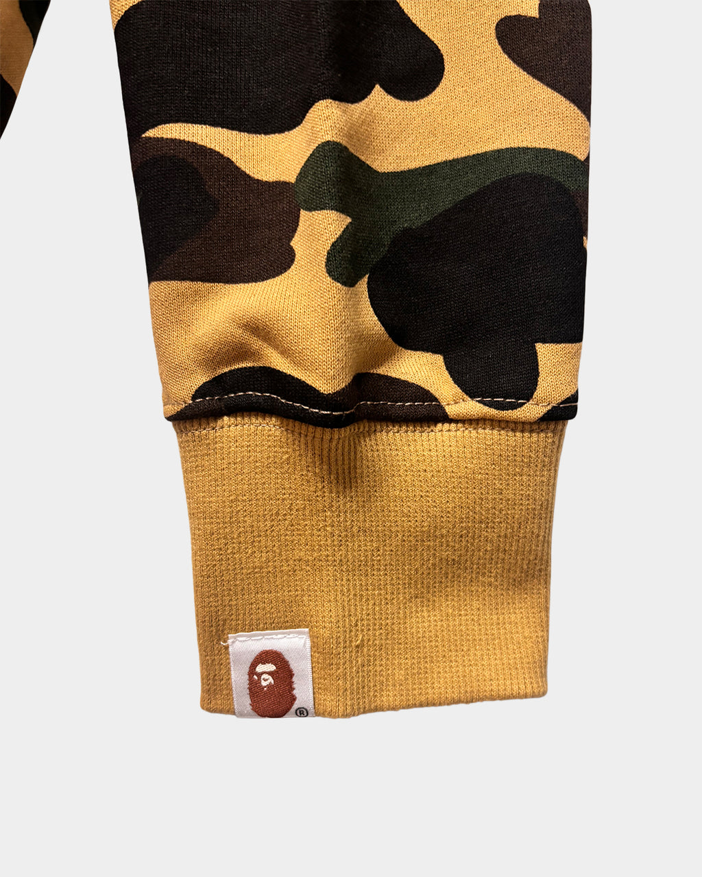 BAPE Camo White Green Shark Full Zip Hoodie