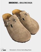 Birkenstock x Chrome Hearts Beige Mules
