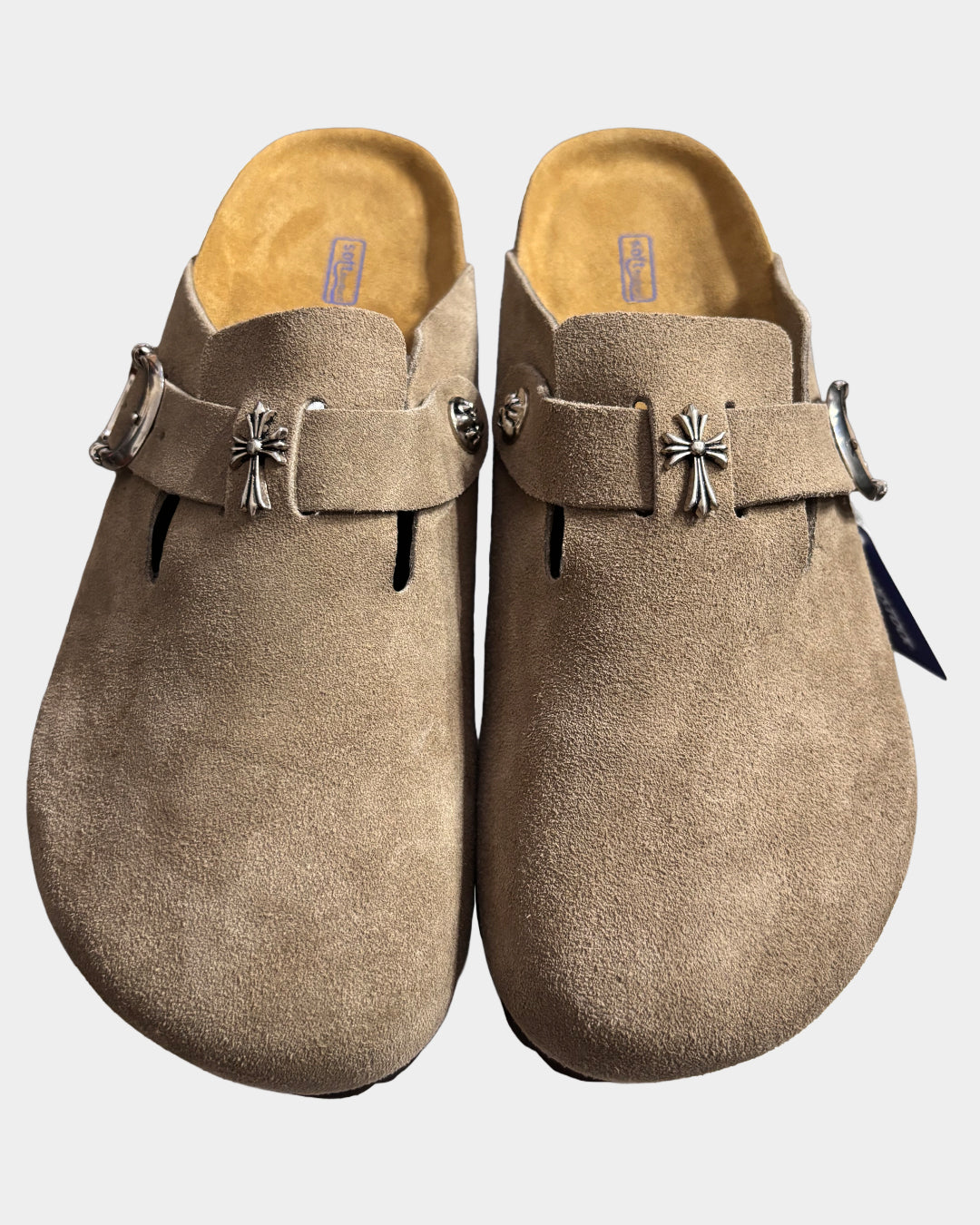 Birkenstock x Chrome Hearts Beige Mules