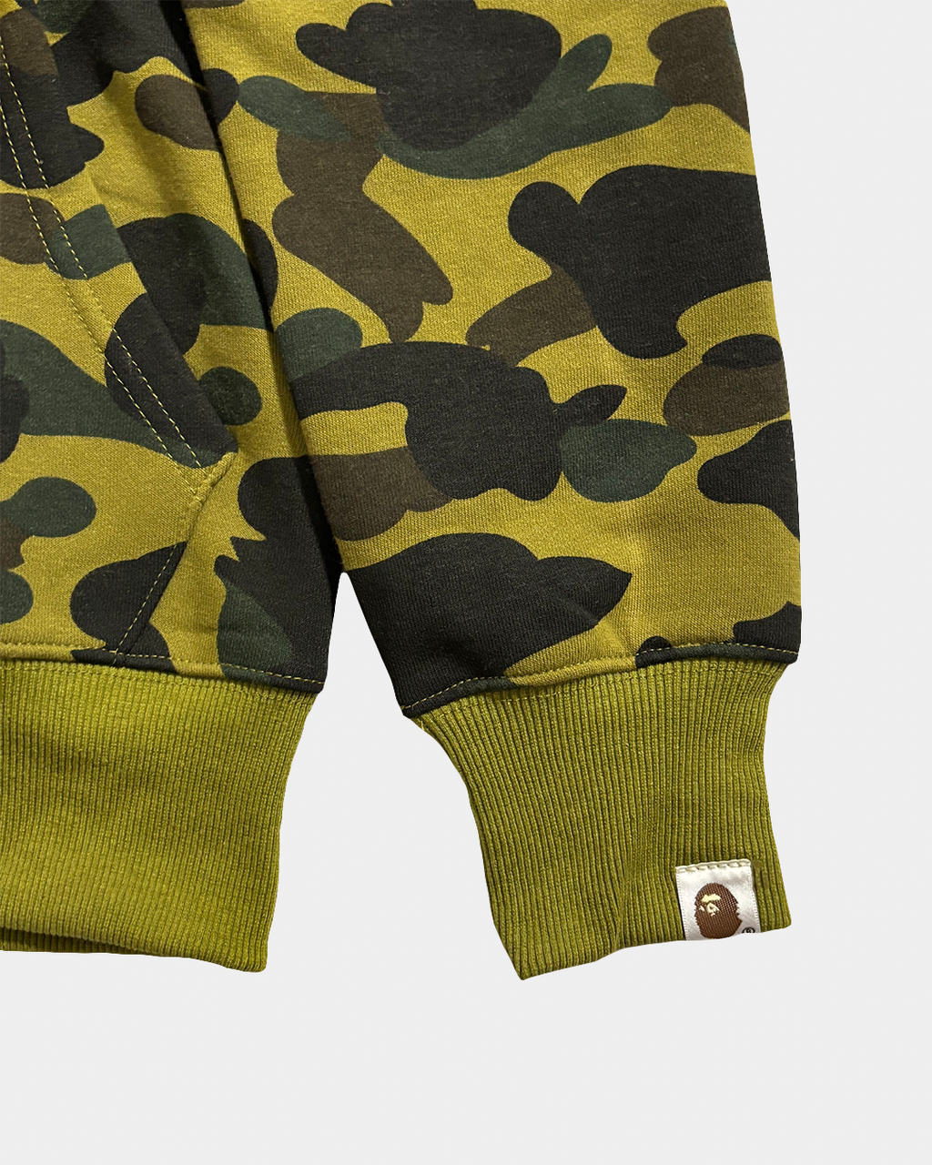 BAPE Camo Green Shark Full Zip Hoodie