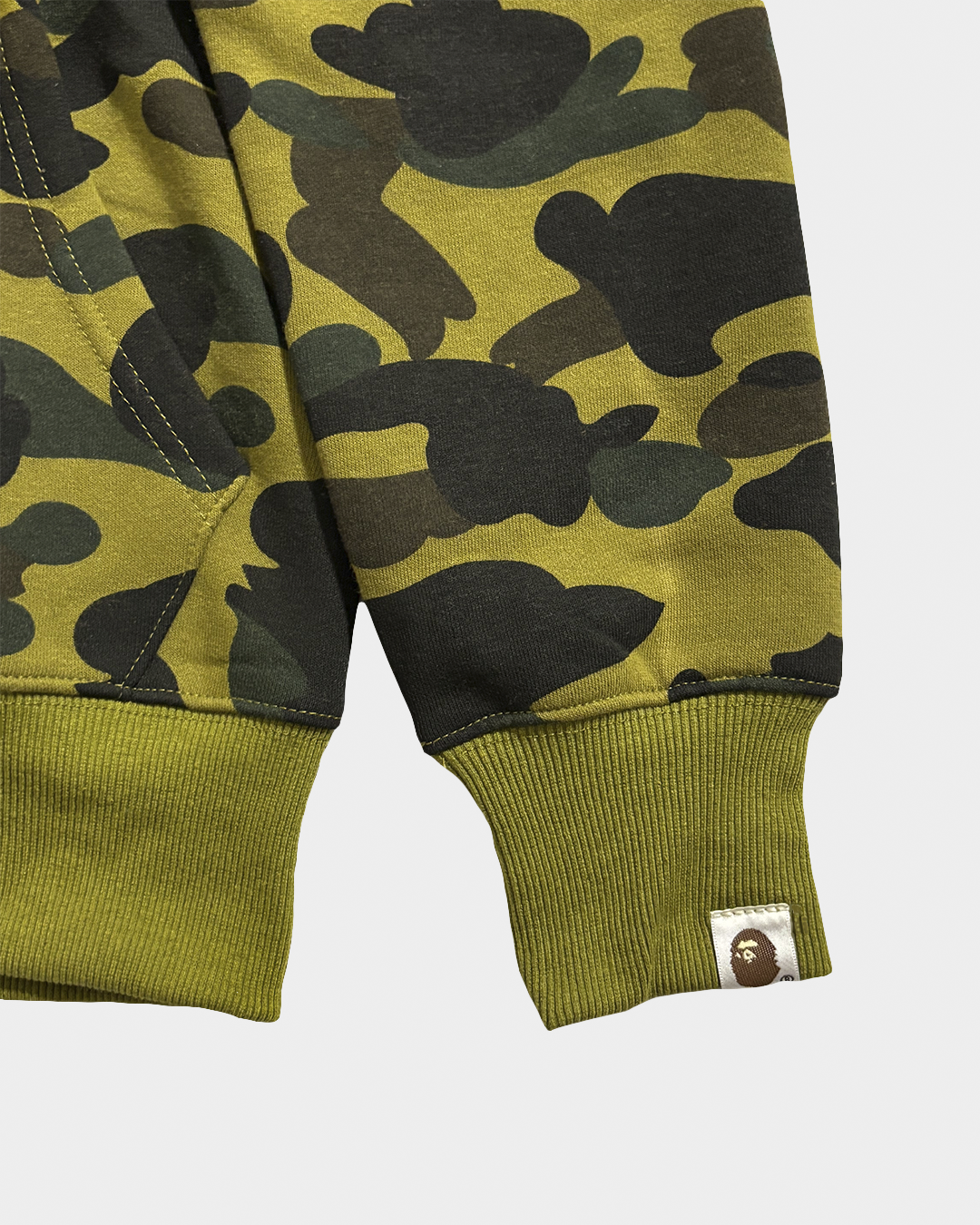 BAPE Camo Green Shark Full Zip Hoodie