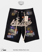 Vale Black Skittles Patch Jorts