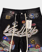 Vale Black Skittles Patch Jorts