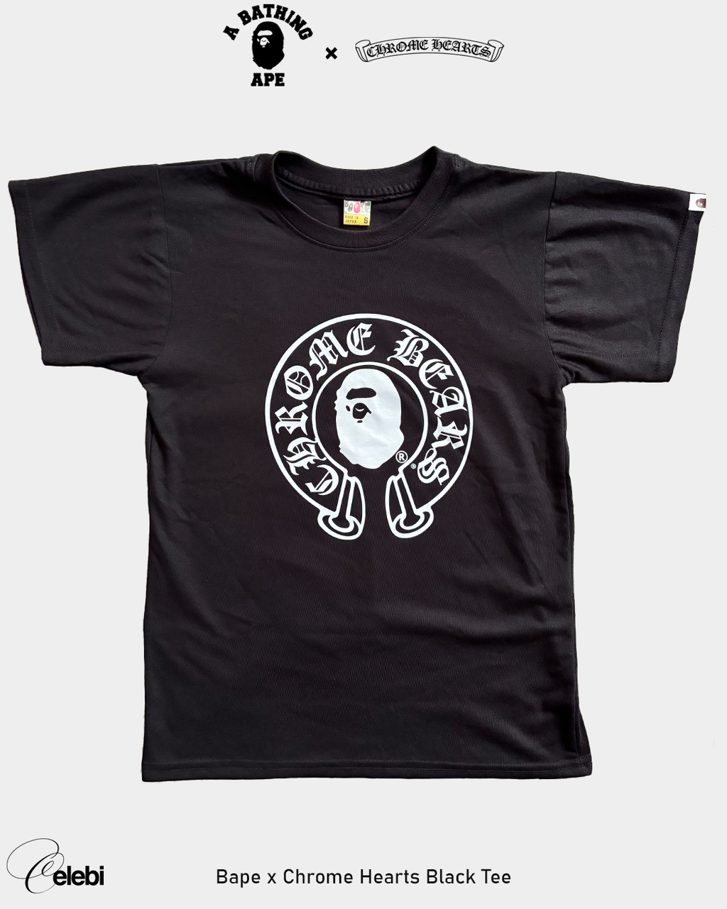 Bape x Chrome Hearts Black Tee