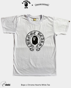 Bape x Chrome Hearts White Tee