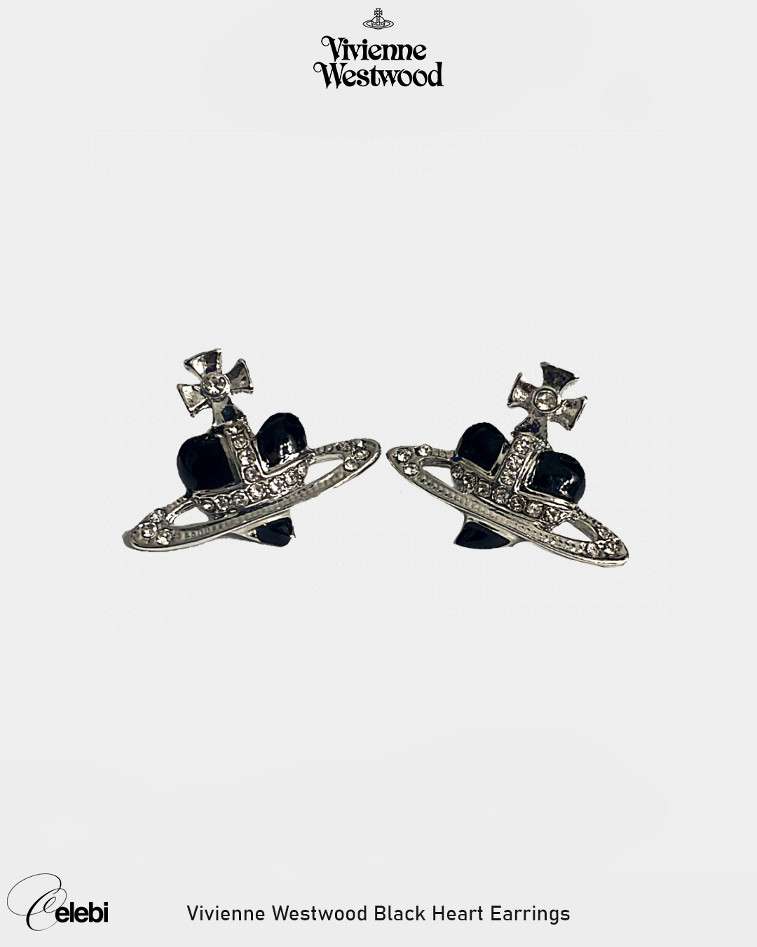Vivienne Westwood Black Heart Earrings