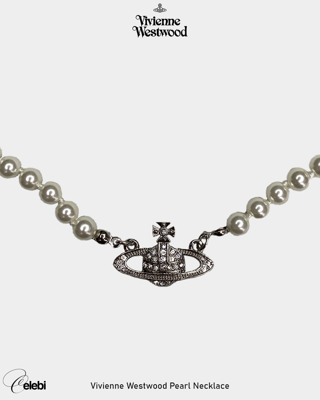 Vivienne Westwood Silver Pearl Necklace